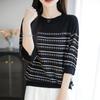 Women Knit T-shirt MODERN NEW SAGA Summer Knitted Shirt Short Sleeve Tees O-neck Patchwork Pullover Knit Tops