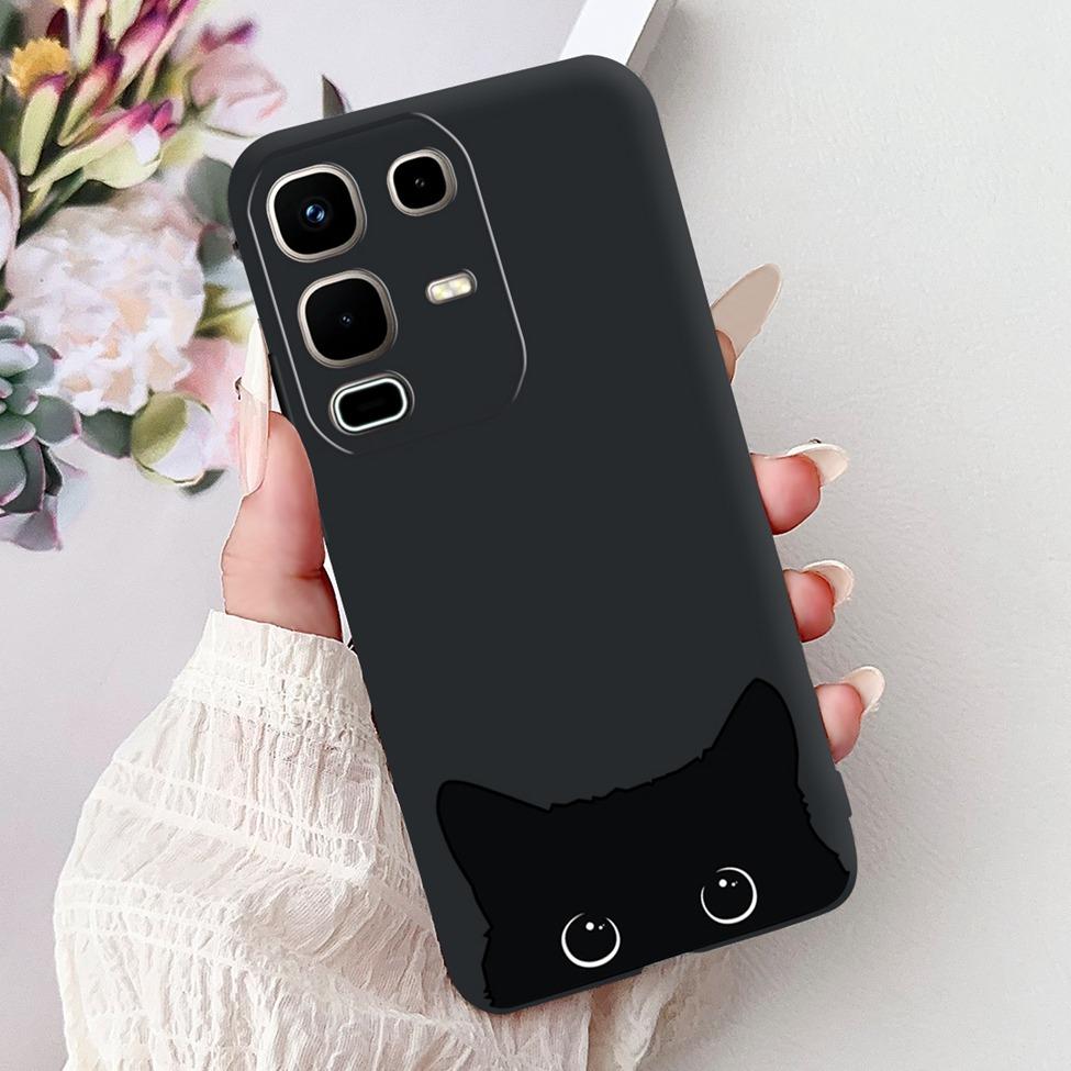 Per Infinix Note 50s X6870 Cover Posteriore Per Infinix Note 50s 5G Custodia Silicone Moda Lusso Fiori Gatto Carino Dipinto Divertente Paraurti