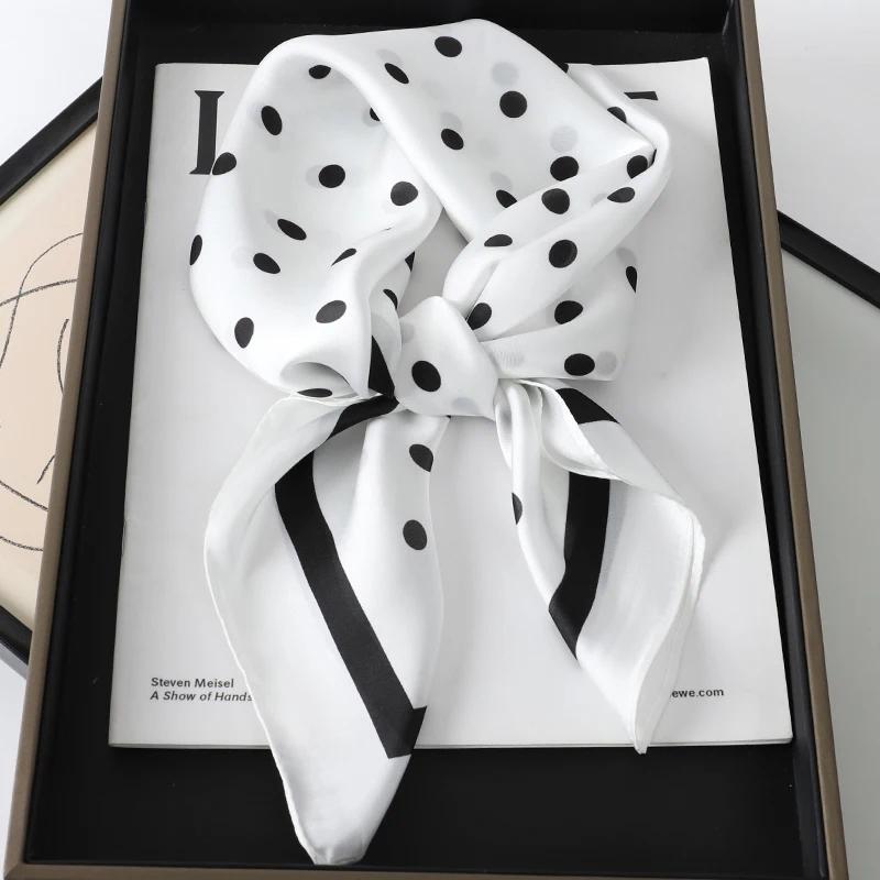 

Роскошный бренд шелковый квадратный клетчатый шарф женский атласный шейный платок для волос мягкий рабочий шейный платок 2024 НОВЫЙ хиджаб головной женский фуляр 70 cm