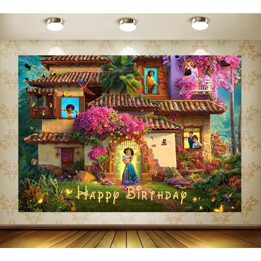 Premium Vinyl Encanto Mirabel Birthday Party Decor Backdrop Banner