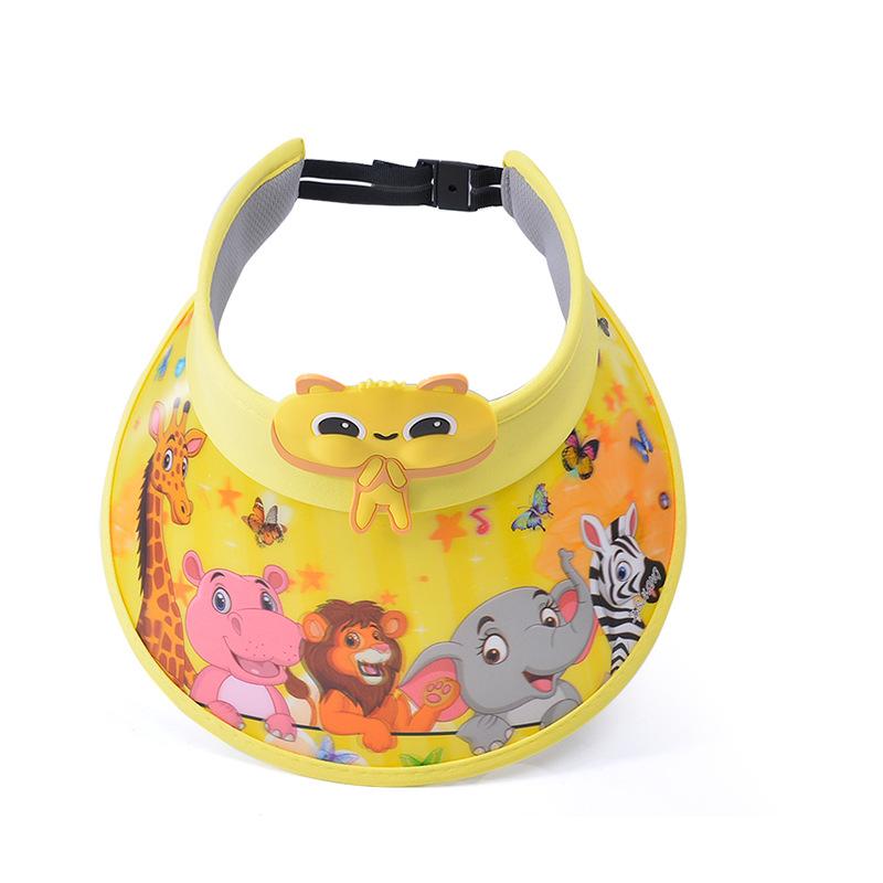 1104 children's hat 3D big eaves fan empty top hat summer outdoor sun hat boys and girls cartoon sun hat