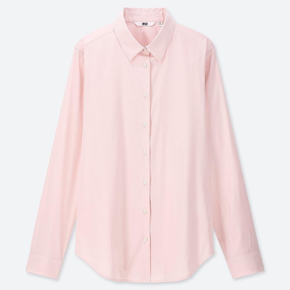 

UNIQLO JAPAN Рубашка из эластичного хлопка Supima с длинными рукавами