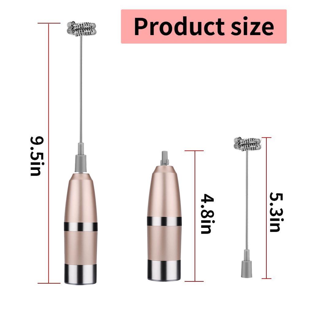 Durable Stainless Steel Drink Mixer With Double Spring Spiral Whisk Milk Frother