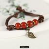 Retro ceramic flower woven bracelet niche literary hand rope small fresh bell bracelet female