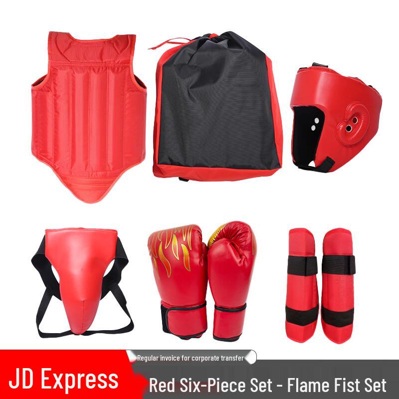 FUTLSLY Boxing & Sanda Training Protective Gear 6-Piece Set