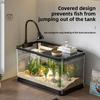 New Desktop Goldfish Tank with Built-in Filter Oxygen System Small Living Room Stream Ecosystem Complete Landscape Aquarium