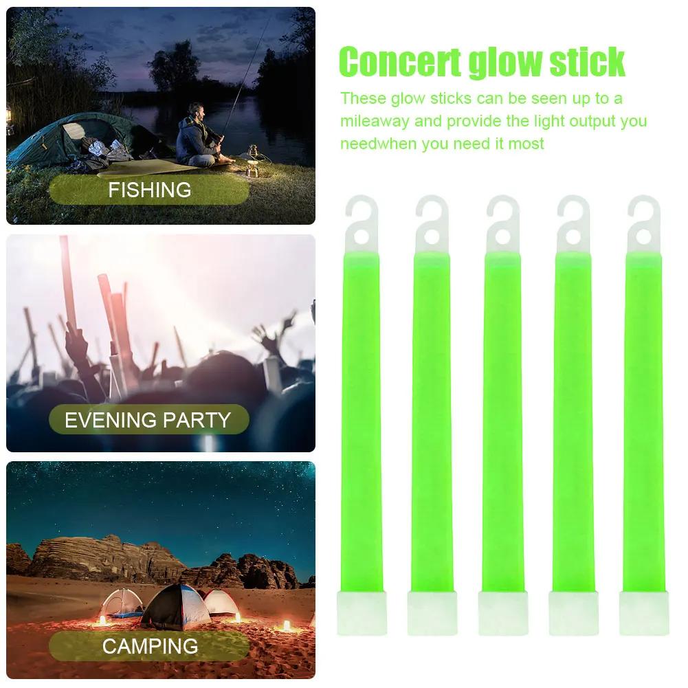 LED Glow Stick 6 Inch Survival Kit Military Glow Light Sticks Walking and Hiking Camping SOS Gear Outdoor Military Equipment