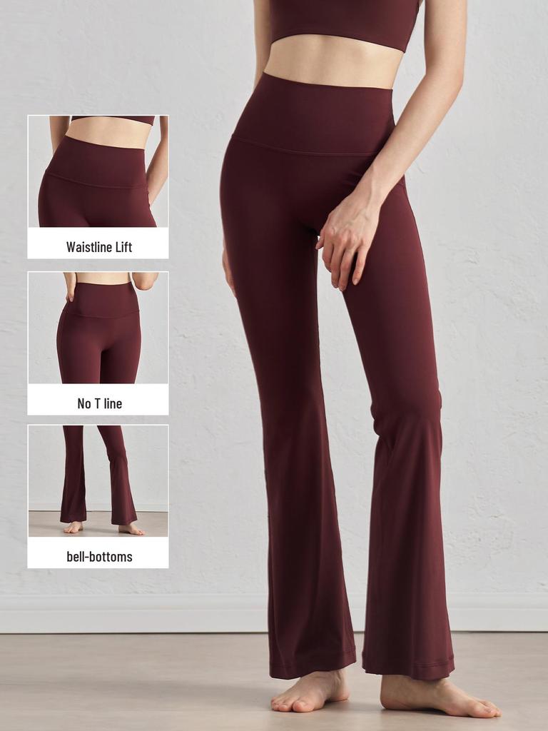 Nuls Youth High-Waisted Butt-Lifting Flare Yoga Pants for Autumn/Winter - New Wide-Leg Fitness Pants for Women