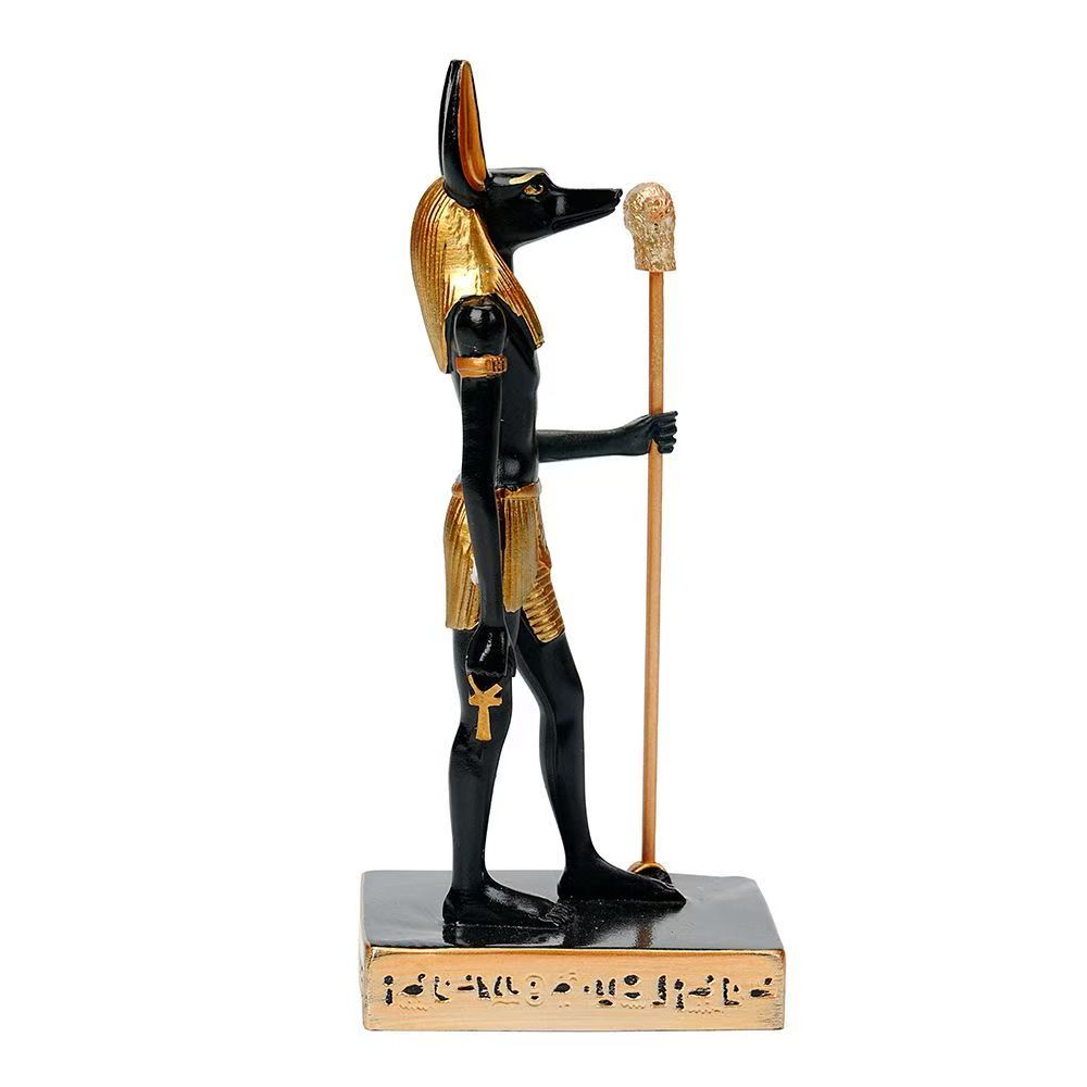 Statuie Anubis Zeul Egiptean al Morții Sculptură Mumie Figurină Rășină Decor Casă Birou Cadou pentru Pasionații de Mitologie Cadou de Halloween