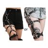 Leder Strumpfhalter Gürtel Harness Taille Strumpfhalter Gürtel Punk Oberschenkel Harness für Körper Harness Leder Schwert Gürtel Bein Schlaufen Oberschenkel Rin