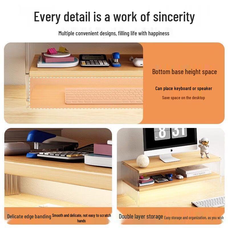 Desktop Monitor Riser with Storage