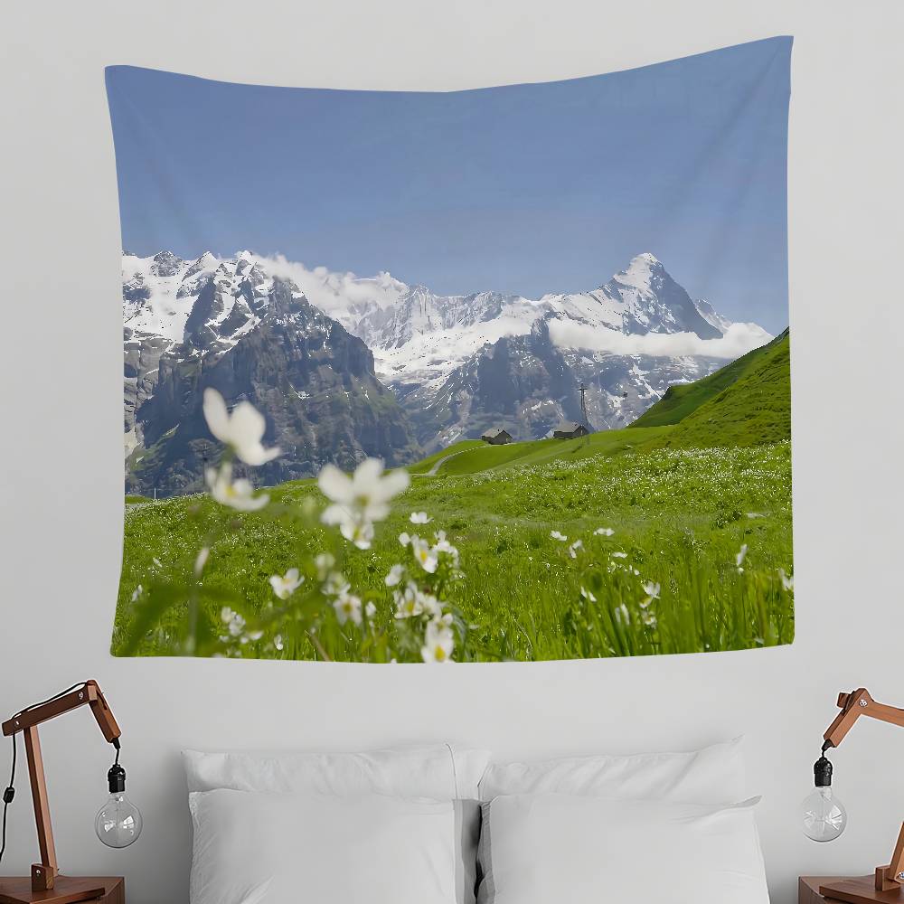 Beautiful Natural Scenery Tapestry Wall Hanging Tapestry Art Deco Blanket Curtain Hanging At Home Bedroom Living Room Decor