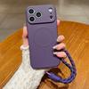 Matte for  Solid Color Lanyard Case for For Iphone 1 16 17 Pro Max 11 12 13 14 Wrist Strap Soft Liquid Silicone Cover
