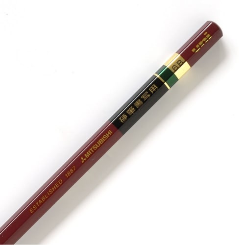 Mitsubishi Pencil Pencil for Hard Calligraphy Hexagonal Shaft 6B 1 Dozen UKS6K6B