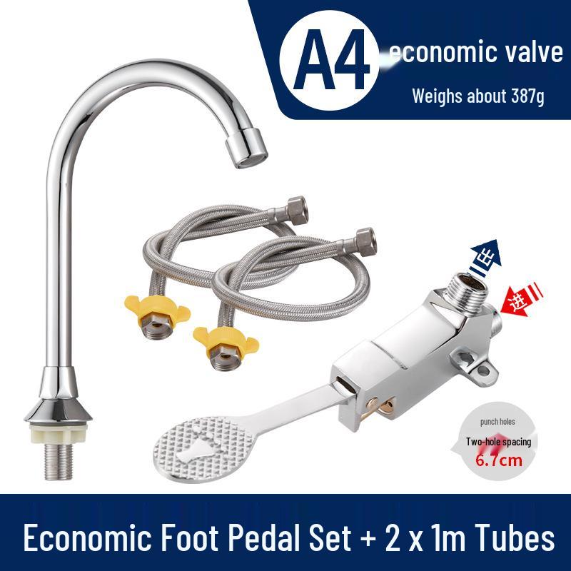 Fußbetätigtes Vollkupfer-Armaturventil für Krankenhaus- und Laborwaschbecken