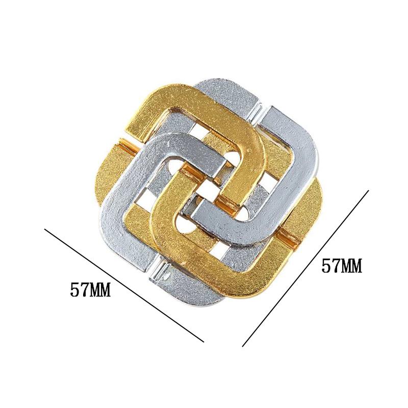 

Disentanglement Four Leaf Clover Unlock Interlocking Puzzle Metal Brain Teaser IQ Test Intellectual Gifts Educational Toys