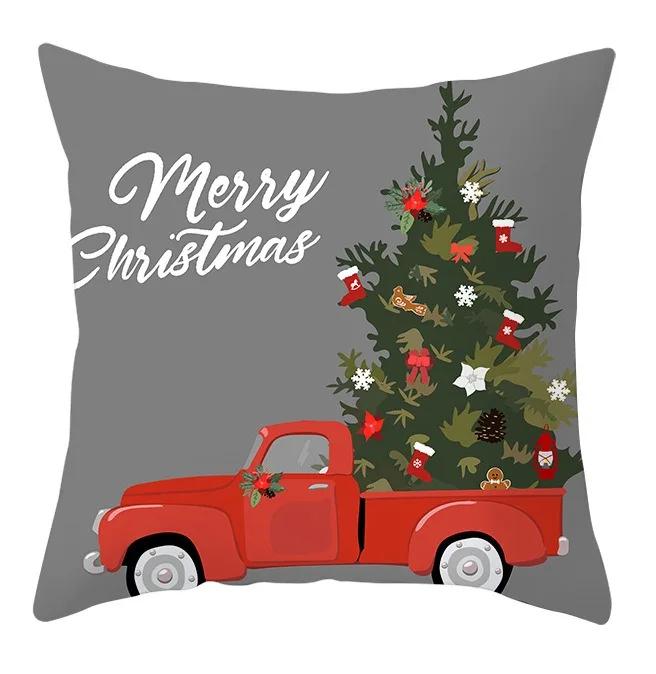 Büro Sitzkissenbezug Weihnachten Hund Schneemann Cartoon Muster Mode Kissen Weihnachtshülle Luxuriöse Heimdekoration