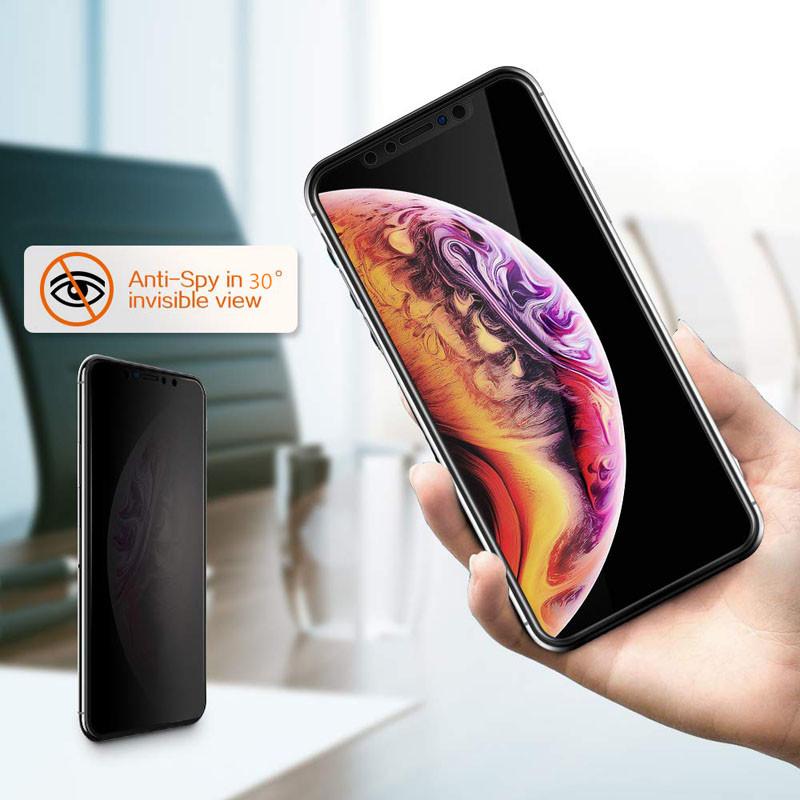 2 Pezzi Pellicola Privacy Per IPhone 13 / 13 Pro, Vetro Temperato 3D Completo, Anti-Spy, Copertura Totale