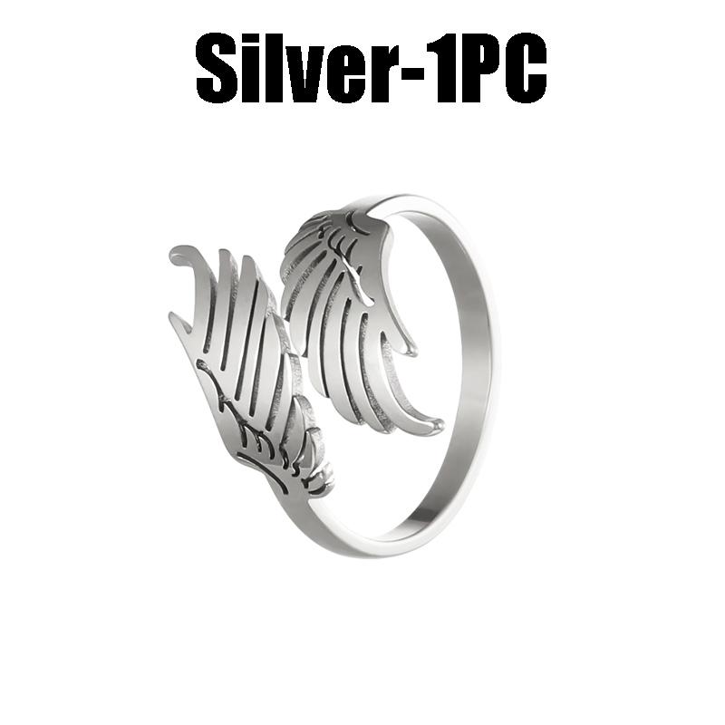 

Stainless Steel Wing Rings for Women Vintage Gold Color Never Fade Luxury Classic Rings Wedding Couple Rings Party Jewelry Gifts