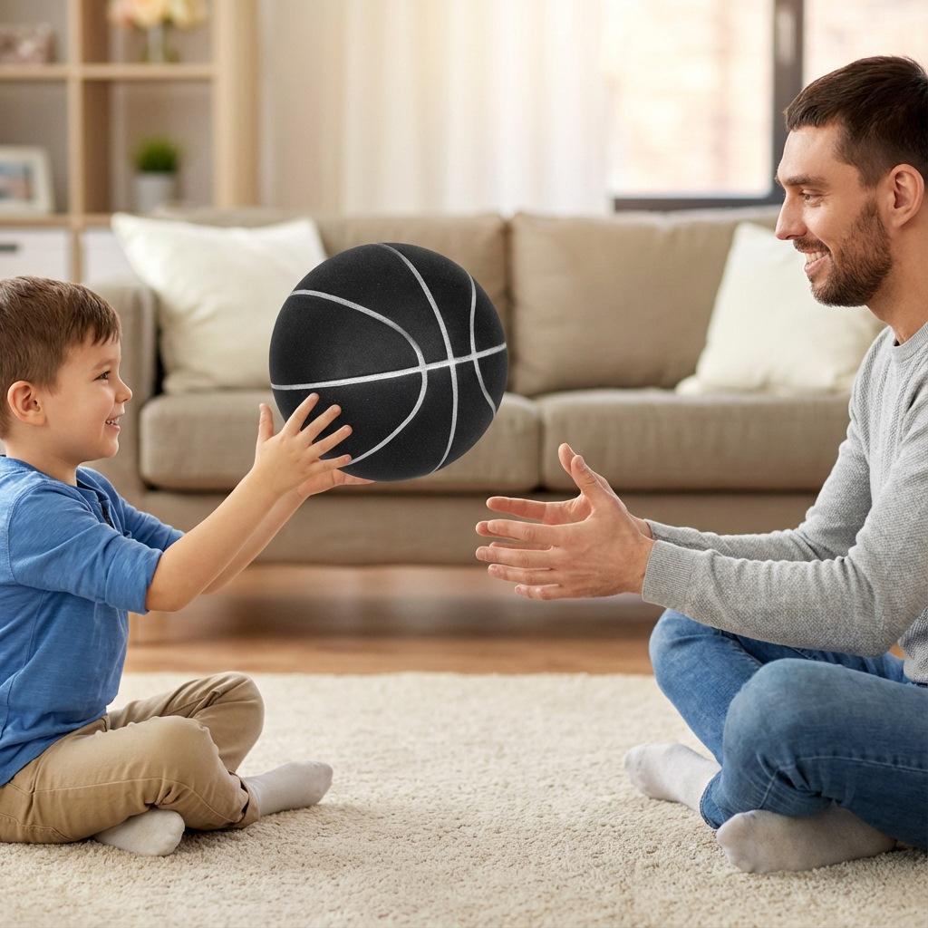 Children's Silent Indoor Basketball - High Bounce Training Ball with Logo Printing