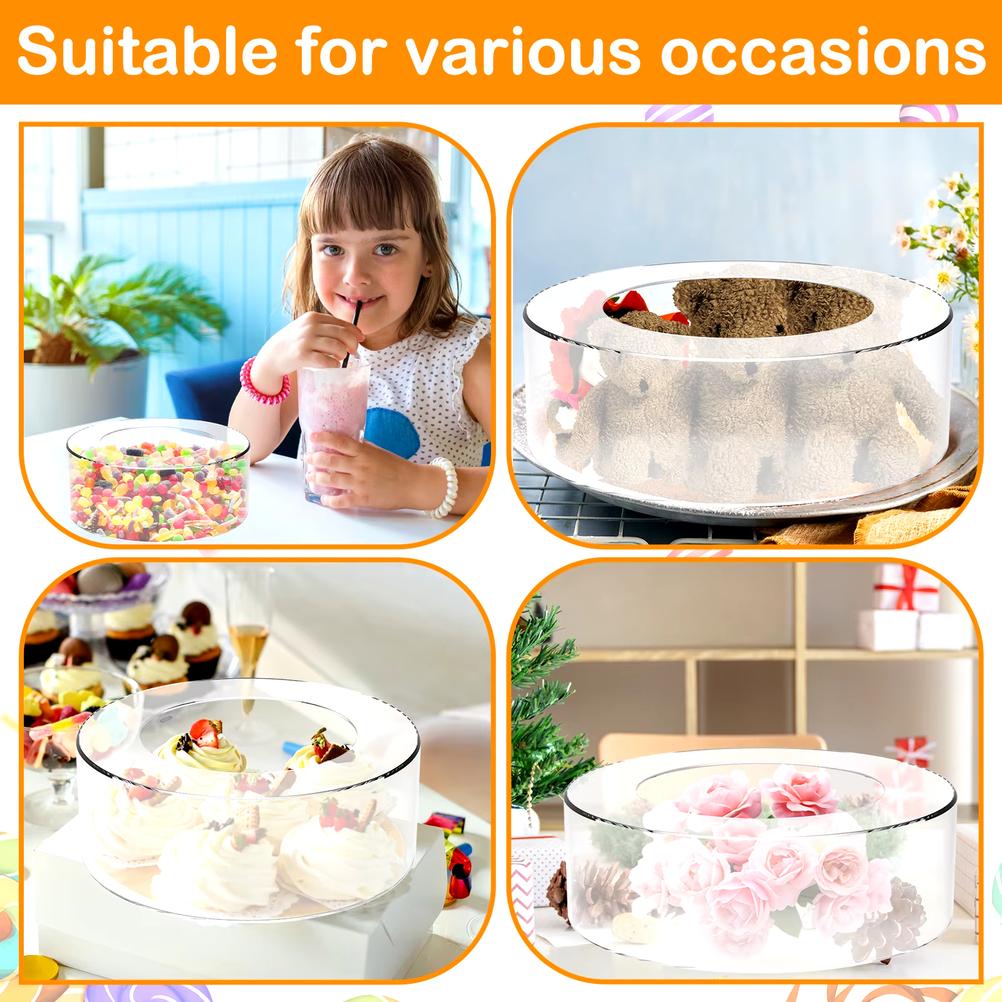 Acrylic cake stand Fillable lamp candy flower display stands Stackable Display Box for Wedding Birthday Party Table Pastry Decor