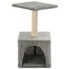 VidaXL Arbre à chat avec griffoirs en sisal 55 cm Gris