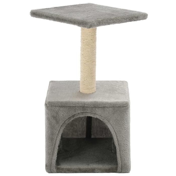 VidaXL Arbre à chat avec griffoirs en sisal 55 cm Gris