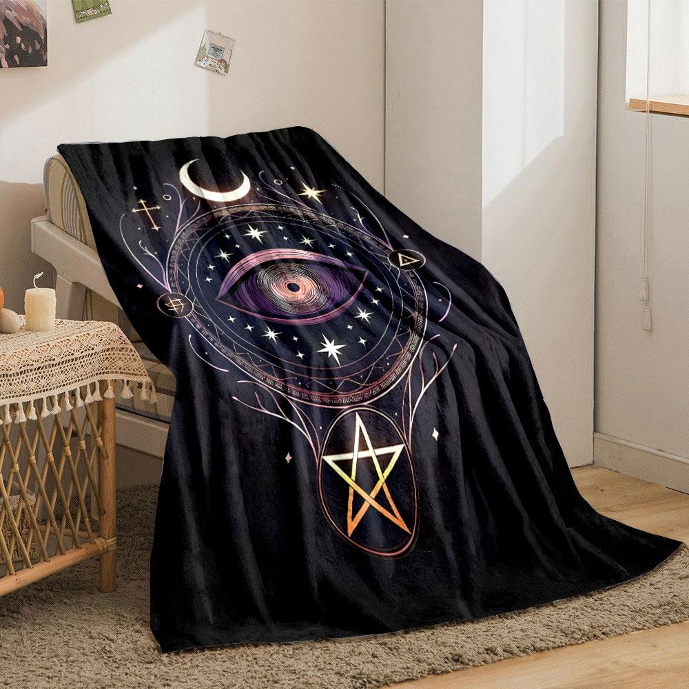 Mystical Eye and Celestial Symbols print blanket soft and cozy perfect for the living room bed sofa or a nap,gift
