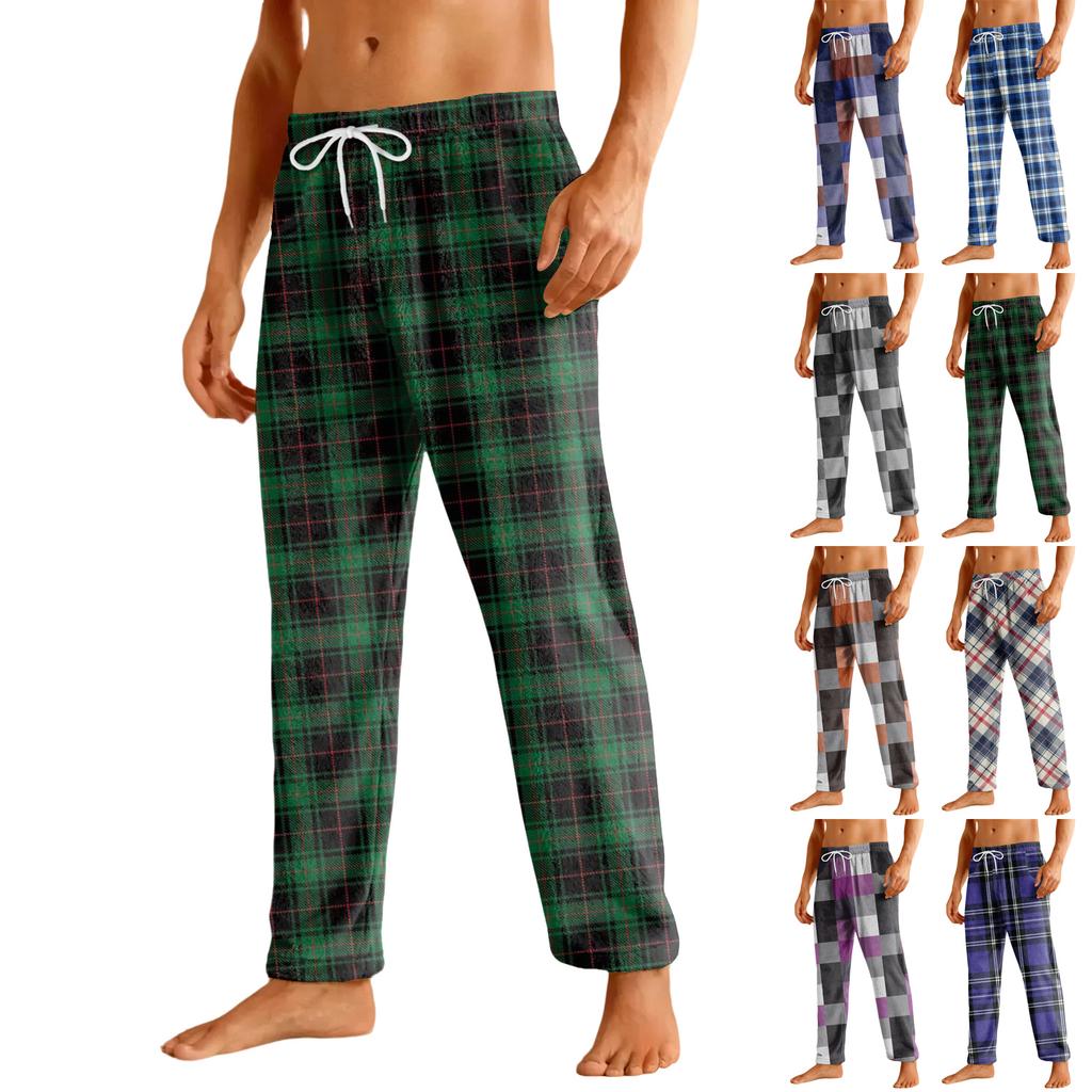 Men's Home Soft Pajama Pants Drawstring With Pockets Casual Sports Pants