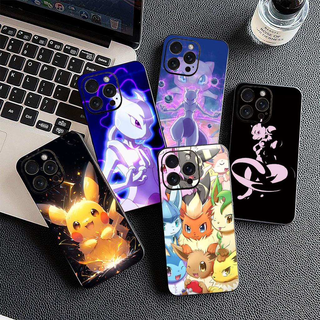 Cover for Apple iPhone 17 Pro XS Max Air 6 7 8 Plus 5 + SE 2022 SE2 16E Phone Case P-Pikachus Mewtwos Mews Charmanders Psyduck