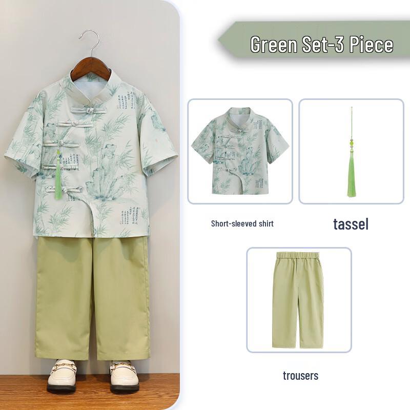 Boy s Traditional Chinese Hanfu Tang Suit Set 130