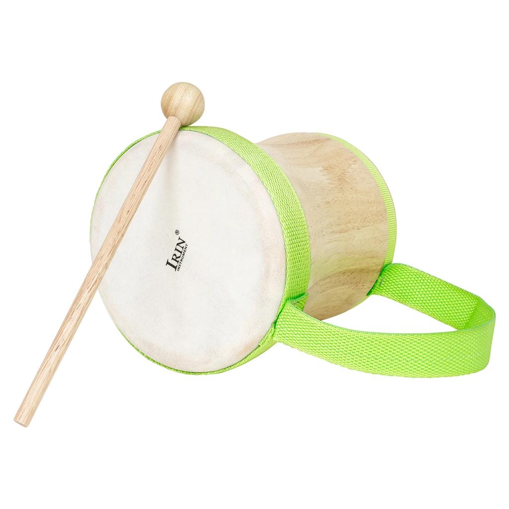 IRIN Indian Drum Wooden Hand Drum Sheepskin Drums with Drumsticks Pro Percussion Instruments for Children's As Gifts