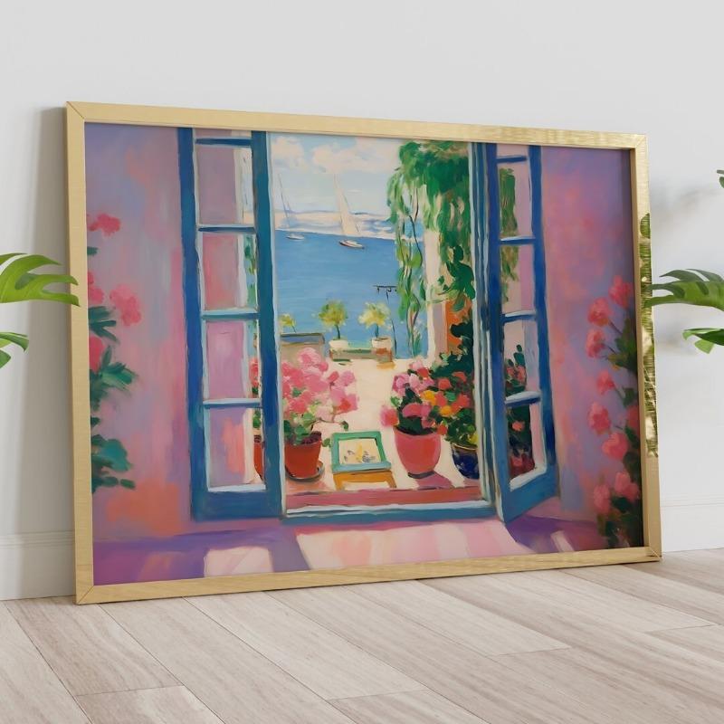 Vintage Matisse Summer House Flower Field Poster Canvas Printing Scenery Trendy Wall Art Picture for Living Room Home Decor