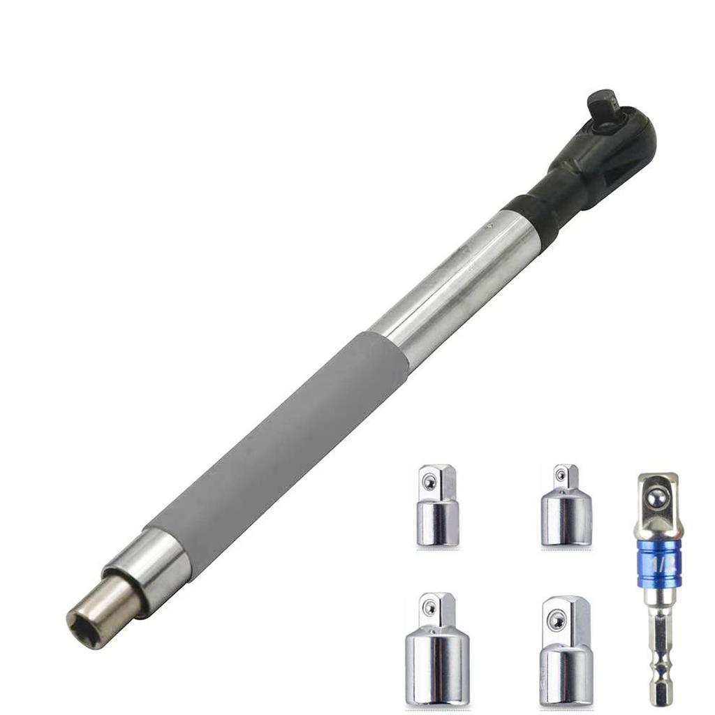 Offset Extension Wrench Electric Ratchet Chain Drive Extender Compatible with 1 2in Sockets