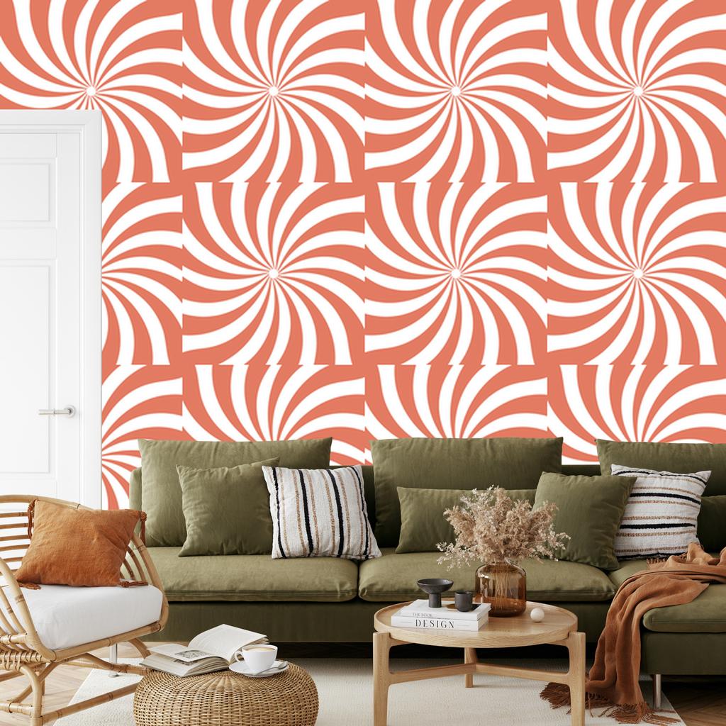 Hippie Wallpaper Coral Background, Coral Center for Living Room and Bedroom 50x1000