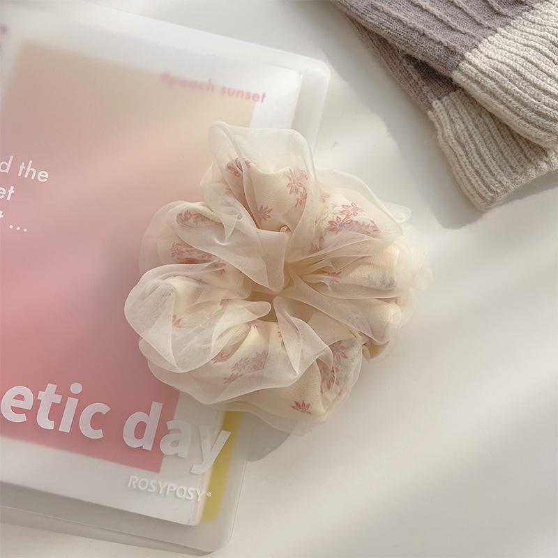 

«Женская объемная повязка для волос с цветочным узором в виде толстой кишки для весенних хвостиков»