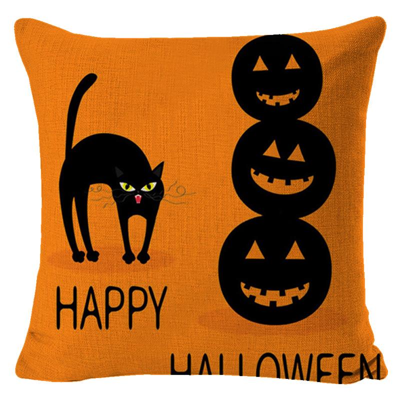 Pillow Cover Halloween Funny Atmosphere Decoration Car Cushion Room Bedside Cushion Sofa Waist Cushion Cushion Cover