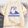 Otter Nonsense T-Shirt Funny Sea Otters Meme Tee Vintage Y2K Animal Humor Graphic T Shirts Women  Short Sleeve Tees