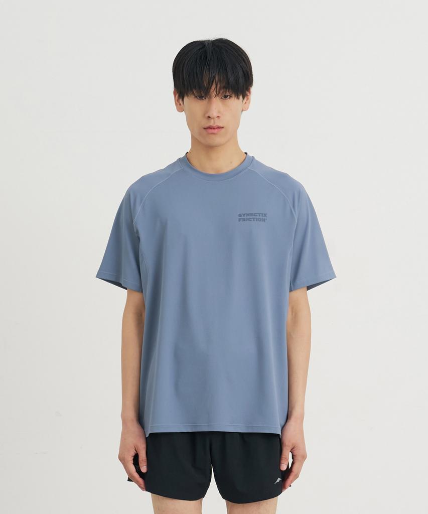 Goyoweeo [Synectics Friction] Air Hole Logo Short Sleeve (Ash Blue)