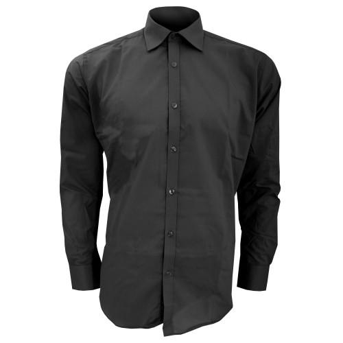 Kustom Kit Mens Slim Fit Long Sleeve Business / Work Shirt