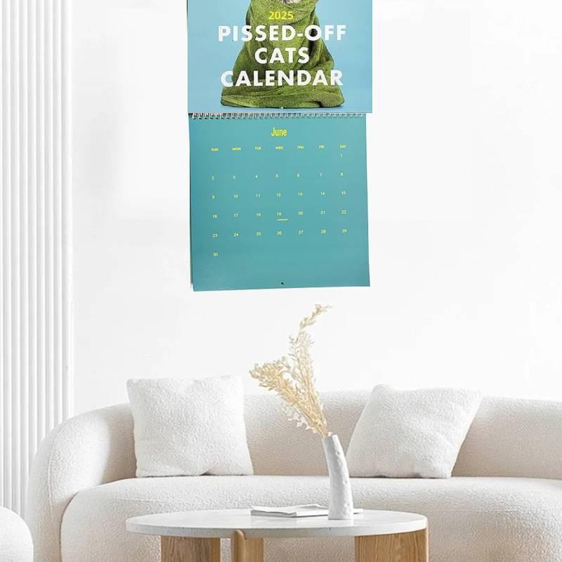 2025 Pissedoff Cats Calendar Paper Record Vacations Wallpaper Wall Calendar