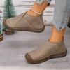 Women's high-top cotton shoes, soft-soled, anti-slip, fleece, thickened, lightweight, one-foot casual and warm cotton boots