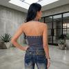 Women Neck Tank Top with Fitted Sleeveless Stretchy Knit Casual Basic Shirt for Everyday Wear