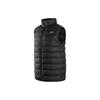 Solid Color Logo Zipper Warm Stand Collar Down Vest Men Vests Carbon-Black P322M048-0018