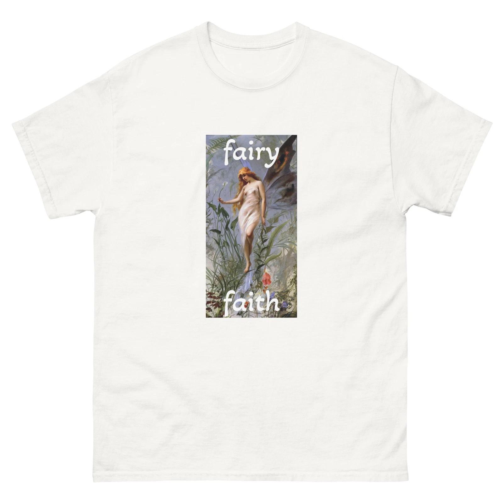 Female Fairy Faith Irish Celtic Ireland unisex white cotton tee shirt t-shirt XL