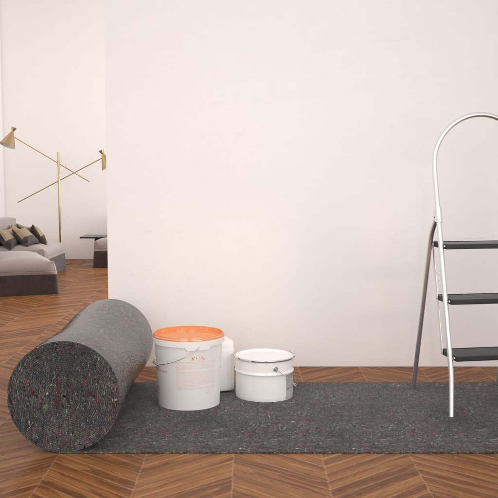 Vidaxl Filcowa Mata Malarska, Antypoślizgowa, 50 M, 180 G/M², Szara