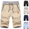 Summer Men's Beach Pants, Pure Cotton Quick Drying Men's Shorts, Sports Plus Size Beach Pants for Men Casual Work Pants