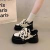 Muffin platform white shoes children's spring and summer new versatile height increase casual sports dad shoes