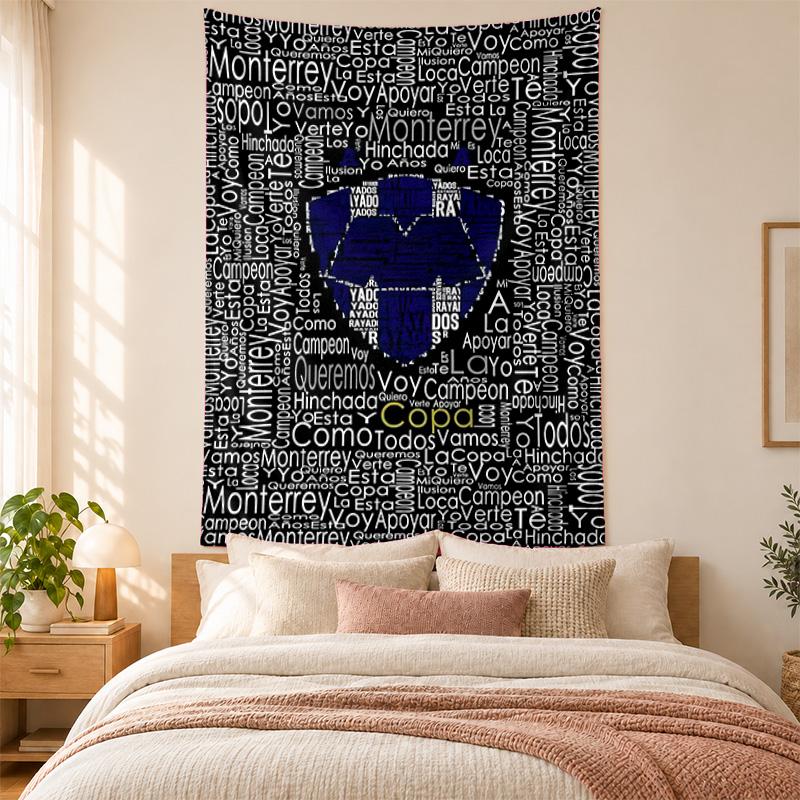 Club De Futboll Monterrey ICON Tapestry Highquality for Decorating Living Room Bedroom Dorm Walls Ideal As Bedroom Wallart Orholiday Gift
