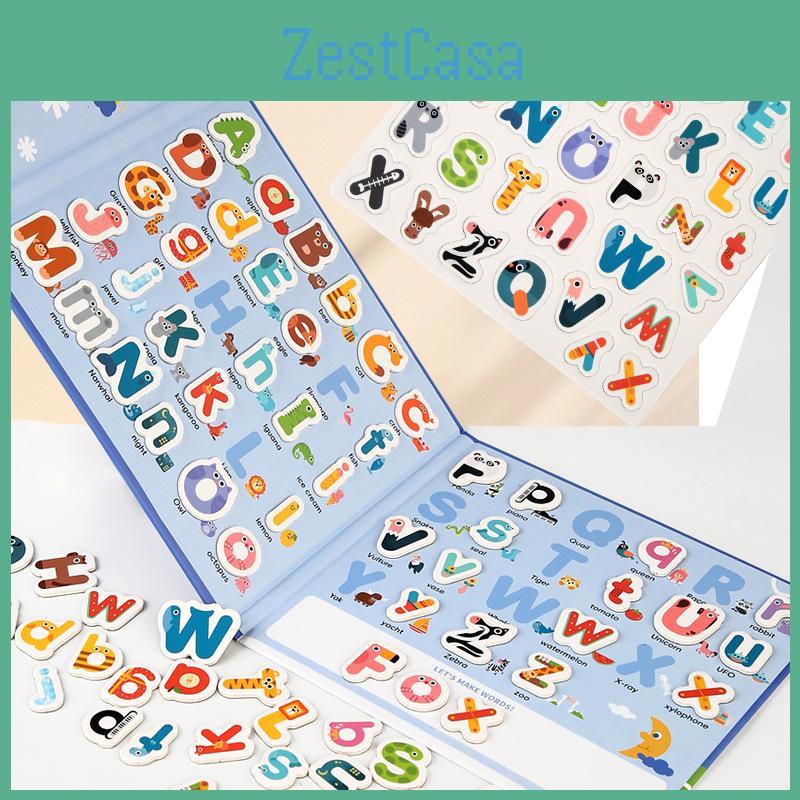 Wooden Alphabet Animal Recognition Cards Educational Toy For Preschool Learning